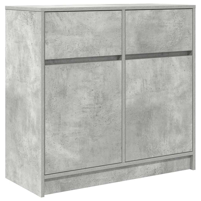 Bufetă cu sertar Gri beton 80x34x76 cm Lemn prelucrat - WALTI WALTI