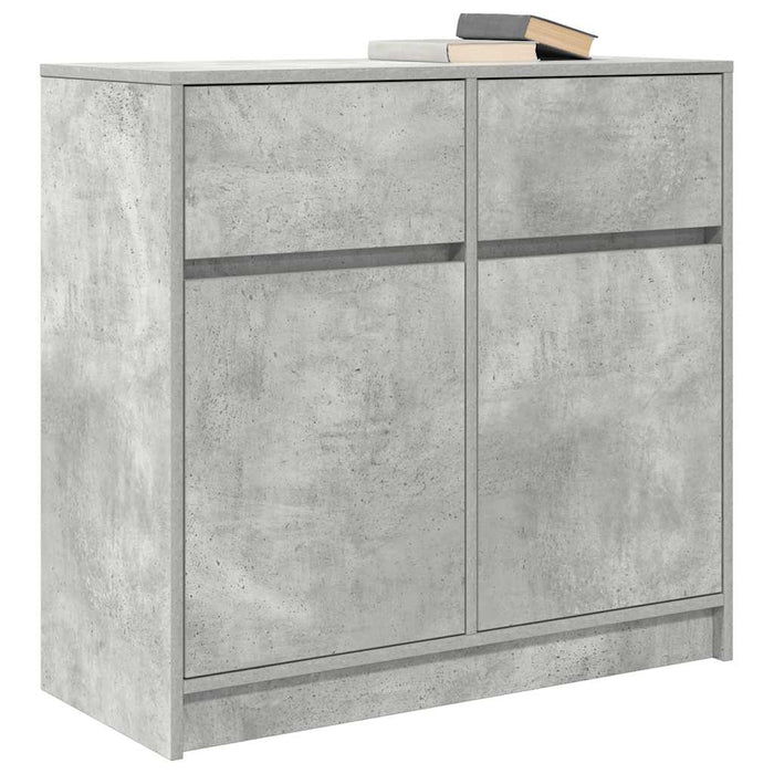 Bufetă cu sertar Gri beton 80x34x76 cm Lemn prelucrat - WALTI WALTI