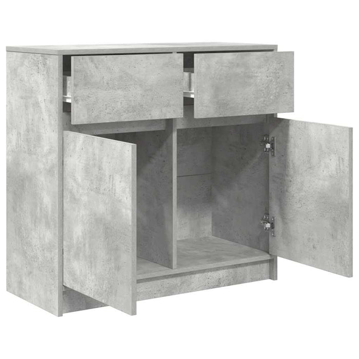 Bufetă cu sertar Gri beton 80x34x76 cm Lemn prelucrat - WALTI WALTI