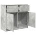 Bufetă cu sertar Gri beton 80x34x76 cm Lemn prelucrat - WALTI WALTI