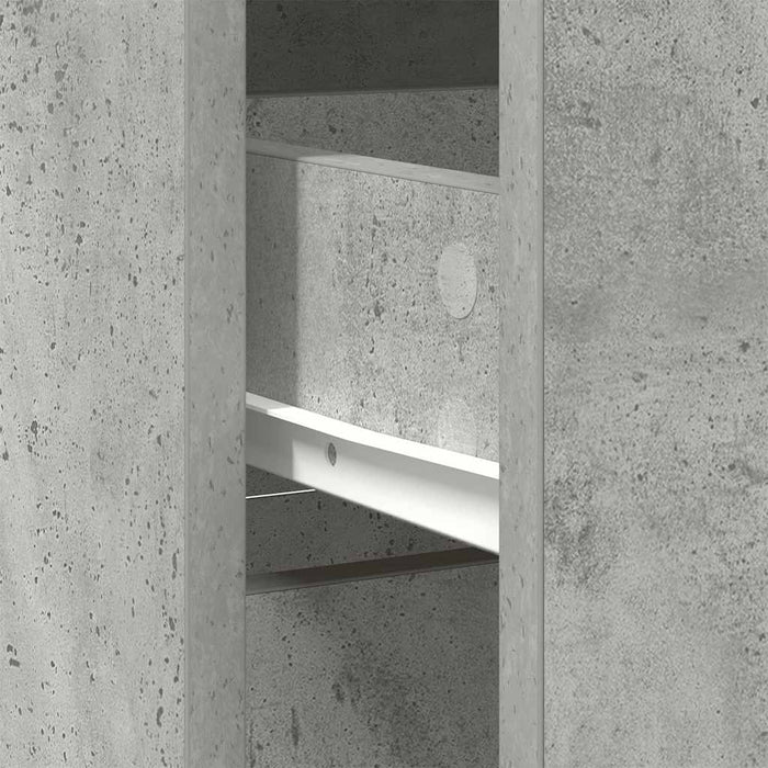 Bufetă cu sertar Gri beton 80x34x76 cm Lemn prelucrat - WALTI WALTI