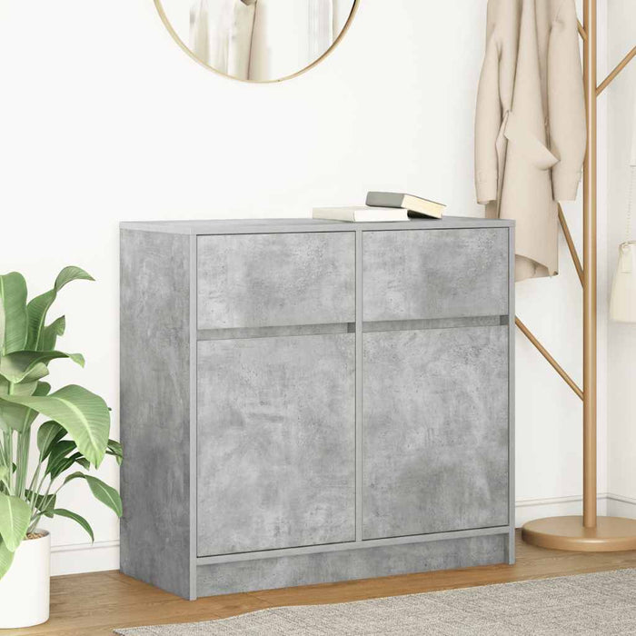 Bufetă cu sertar Gri beton 80x34x76 cm Lemn prelucrat - WALTI WALTI