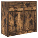 Bufetă cu sertar stejar afumat 80x34x76 cm lemn de stratificat - WALTI WALTI