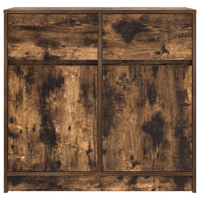 Bufetă cu sertar stejar afumat 80x34x76 cm lemn de stratificat - WALTI WALTI
