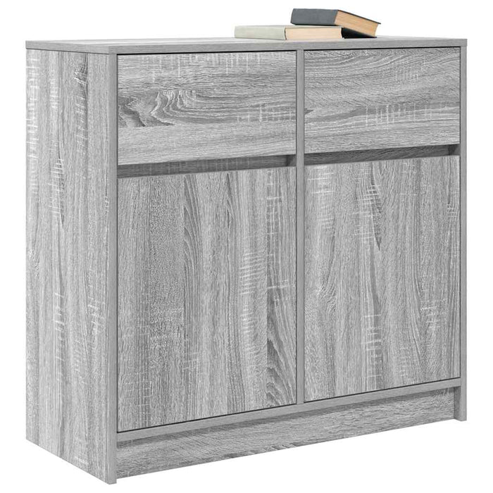 Bufetă cu sertar Gri Sonoma 80x34x76 cm Lemn prelucrat - WALTI WALTI