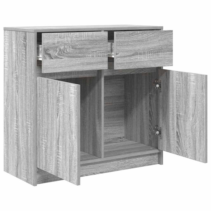 Bufetă cu sertar Gri Sonoma 80x34x76 cm Lemn prelucrat - WALTI WALTI