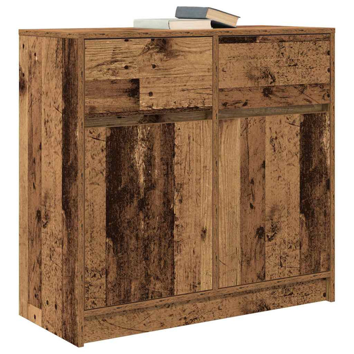 Bufetă cu sertar Lemn vechi 80x34x76 cm Lemn prelucrat - WALTI WALTI