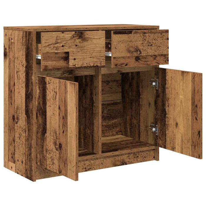 Bufetă cu sertar Lemn vechi 80x34x76 cm Lemn prelucrat - WALTI WALTI
