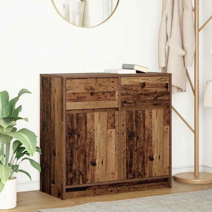 Bufetă cu sertar Lemn vechi 80x34x76 cm Lemn prelucrat - WALTI WALTI