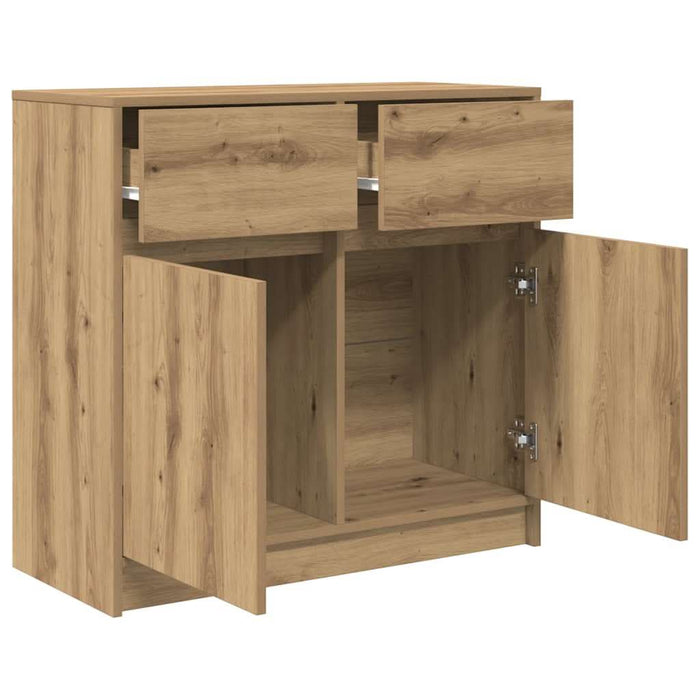 Bufetă cu sertar Artisan Stejar 80x34x76 cm Lemn prelucrat - WALTI WALTI