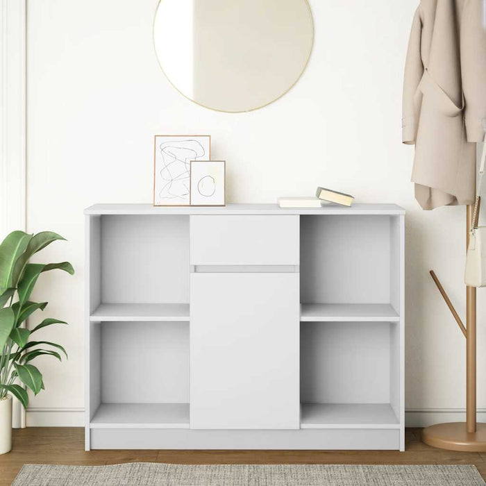 Bufetă cu sertar alb 101x35x76 cm din lemn prelucrat - WALTI WALTI