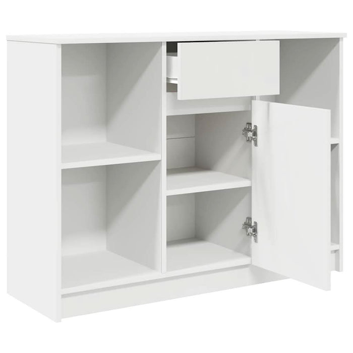 Bufetă cu sertar alb 101x35x76 cm din lemn prelucrat - WALTI WALTI