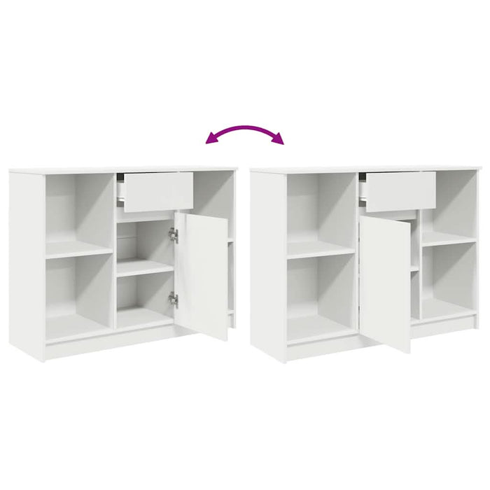 Bufetă cu sertar alb 101x35x76 cm din lemn prelucrat - WALTI WALTI