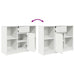Bufetă cu sertar alb 101x35x76 cm din lemn prelucrat - WALTI WALTI
