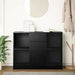 Bufetă cu sertar Stejar negru 101x35x76 cm Lemn prelucrat - WALTI WALTI