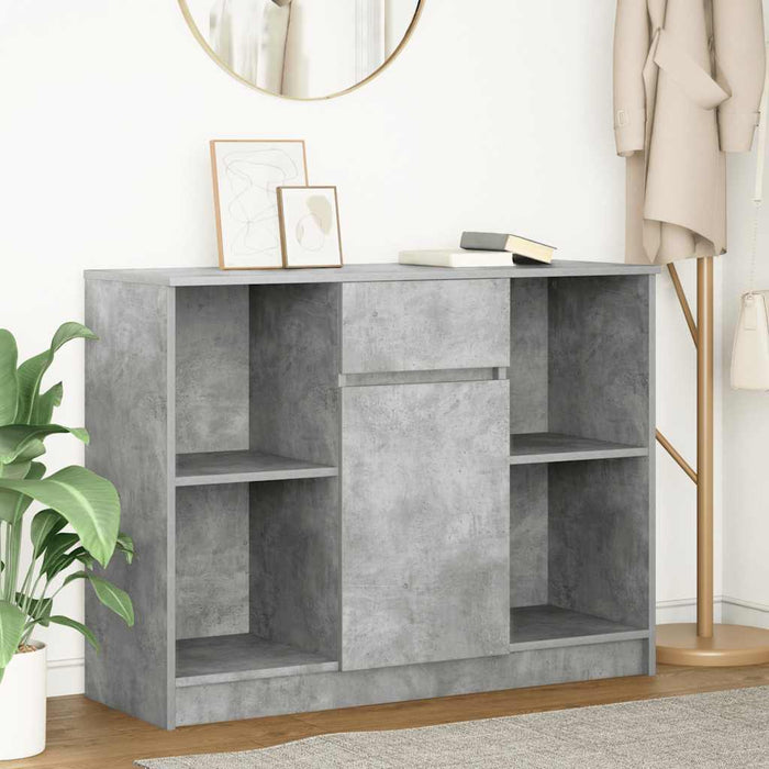 Bufetă cu sertar Gri beton 101x35x76 cm Lemn prelucrat - WALTI WALTI