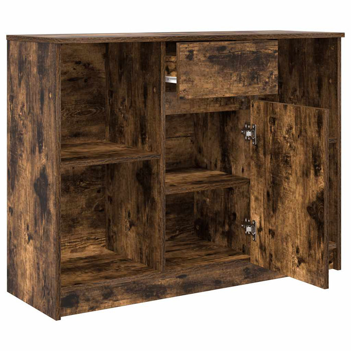 Bufetă cu sertar stejar afumat 101x35x76 cm lemn de stratificat - WALTI WALTI