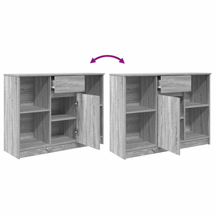 Bufetă cu sertar Gri Sonoma 101x35x76 cm Lemn prelucrat - WALTI WALTI