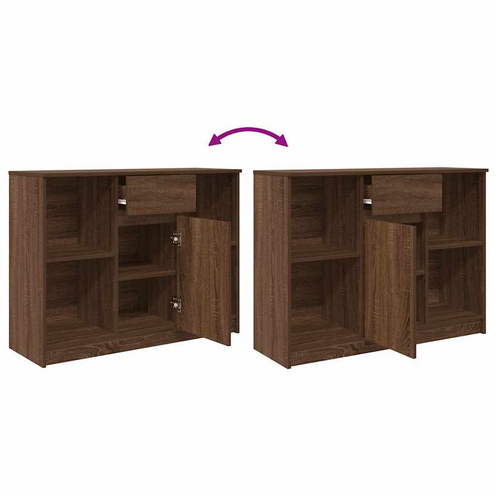 Bufetă cu sertar Stejar maro 101x35x76 cm Lemn prelucrat - WALTI WALTI