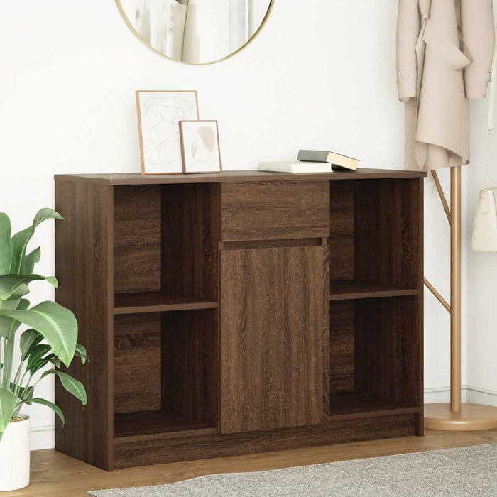 Bufetă cu sertar Stejar maro 101x35x76 cm Lemn prelucrat - WALTI WALTI