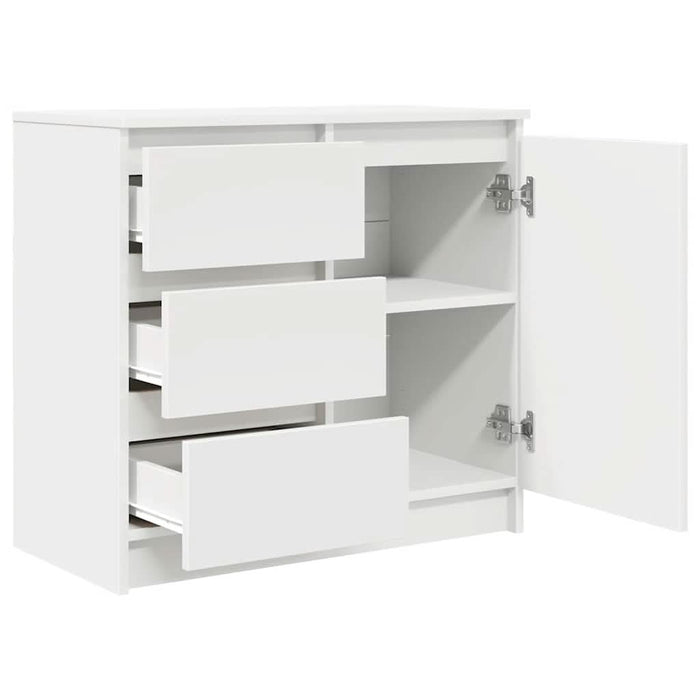 Bufetă cu sertar alb 71x35x65 cm din lemn prelucrat - WALTI WALTI