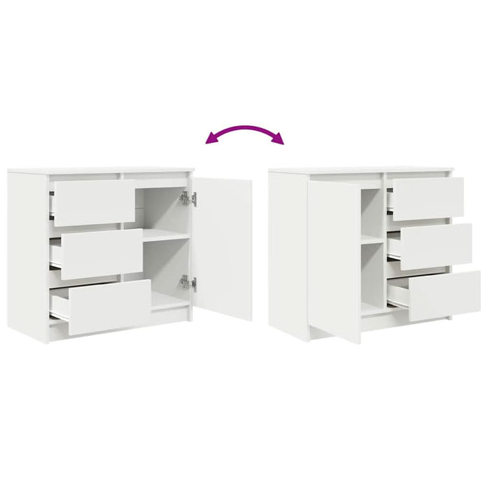 Bufetă cu sertar alb 71x35x65 cm din lemn prelucrat - WALTI WALTI