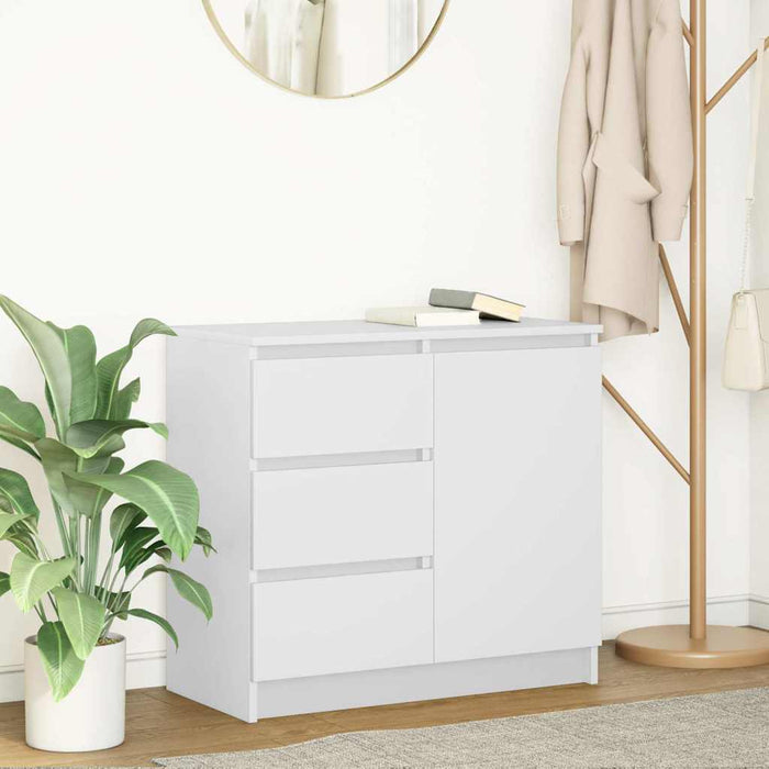 Bufetă cu sertar alb 71x35x65 cm din lemn prelucrat - WALTI WALTI