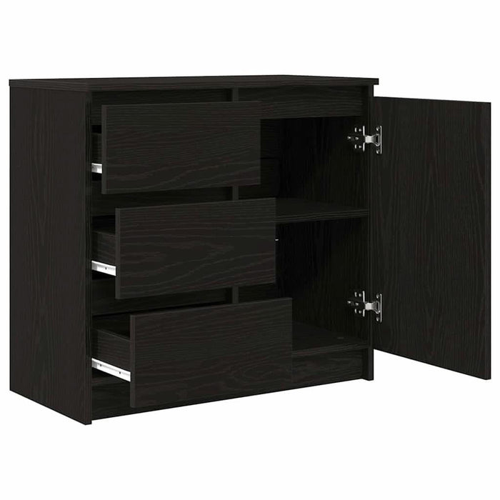 Bufetă cu sertar Stejar negru 71x35x65 cm Lemn prelucrat - WALTI WALTI