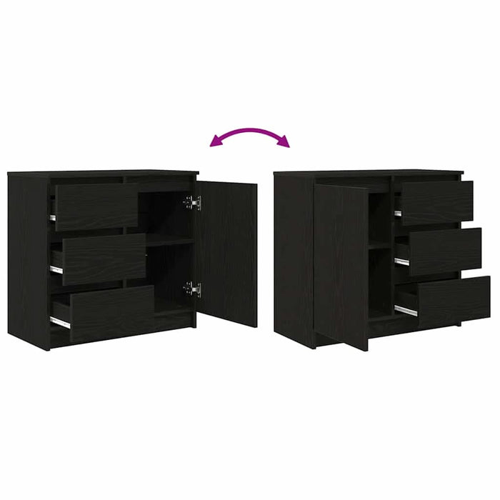 Bufetă cu sertar Stejar negru 71x35x65 cm Lemn prelucrat - WALTI WALTI