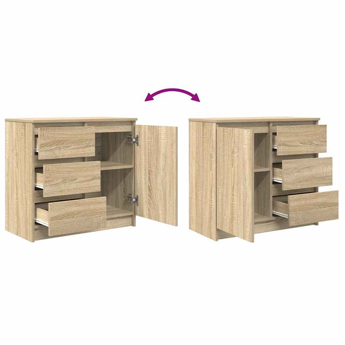 Bufetă cu sertar Stejar Sonoma 71x35x65 cm Lemn prelucrat - WALTI WALTI