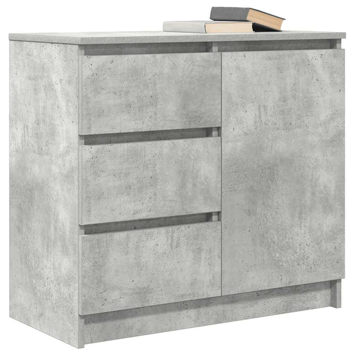Bufetă cu sertar Gri beton 71x35x65 cm Lemn prelucrat - WALTI WALTI