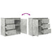 Bufetă cu sertar Gri beton 71x35x65 cm Lemn prelucrat - WALTI WALTI