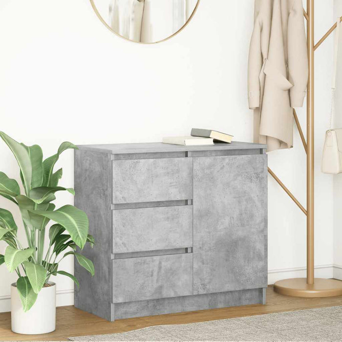 Bufetă cu sertar Gri beton 71x35x65 cm Lemn prelucrat - WALTI WALTI