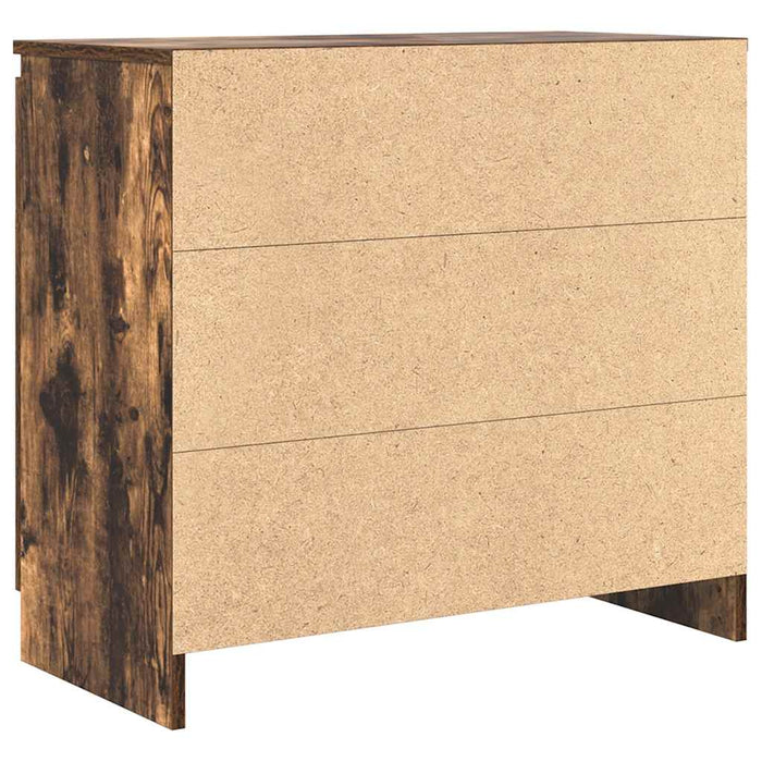 Bufetă cu sertar stejar afumat 71x35x65 cm lemn de stratificat - WALTI WALTI