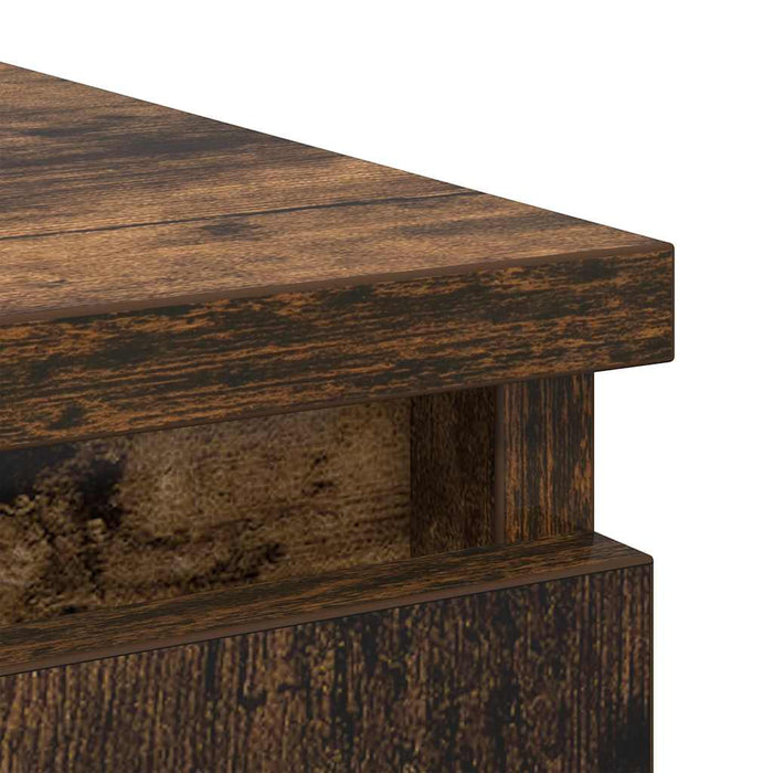 Bufetă cu sertar stejar afumat 71x35x65 cm lemn de stratificat - WALTI WALTI