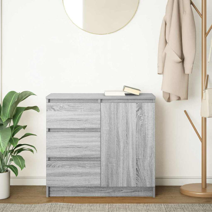 Bufetă cu sertar Gri Sonoma 71x35x65 cm Lemn prelucrat - WALTI WALTI