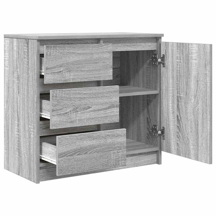 Bufetă cu sertar Gri Sonoma 71x35x65 cm Lemn prelucrat - WALTI WALTI