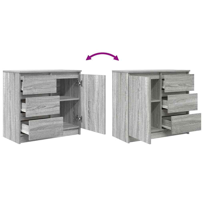 Bufetă cu sertar Gri Sonoma 71x35x65 cm Lemn prelucrat - WALTI WALTI