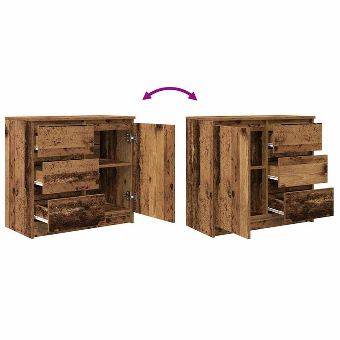 Bufetă cu sertar Lemn vechi 71x35x65 cm Lemn prelucrat - WALTI WALTI