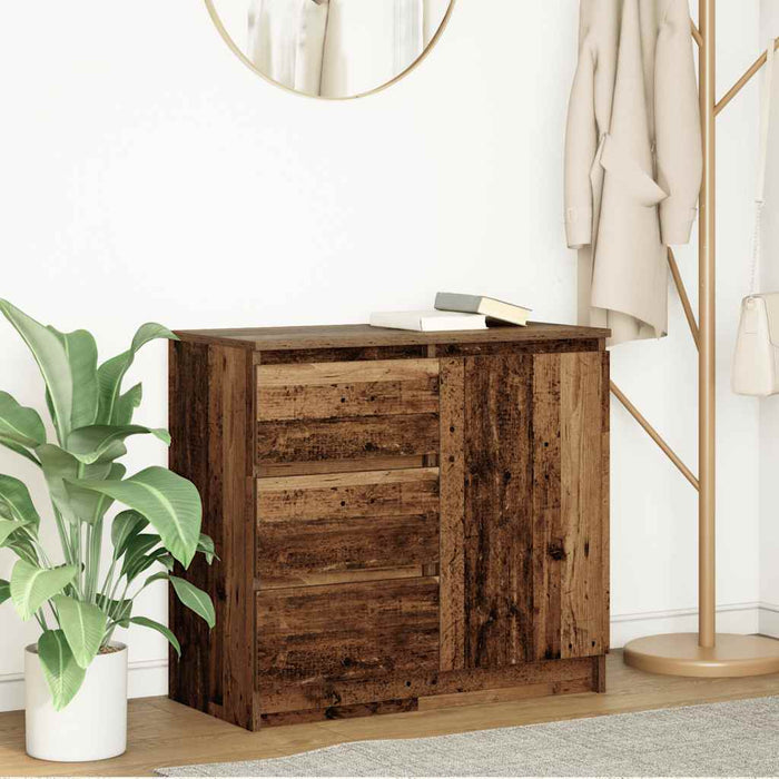 Bufetă cu sertar Lemn vechi 71x35x65 cm Lemn prelucrat - WALTI WALTI