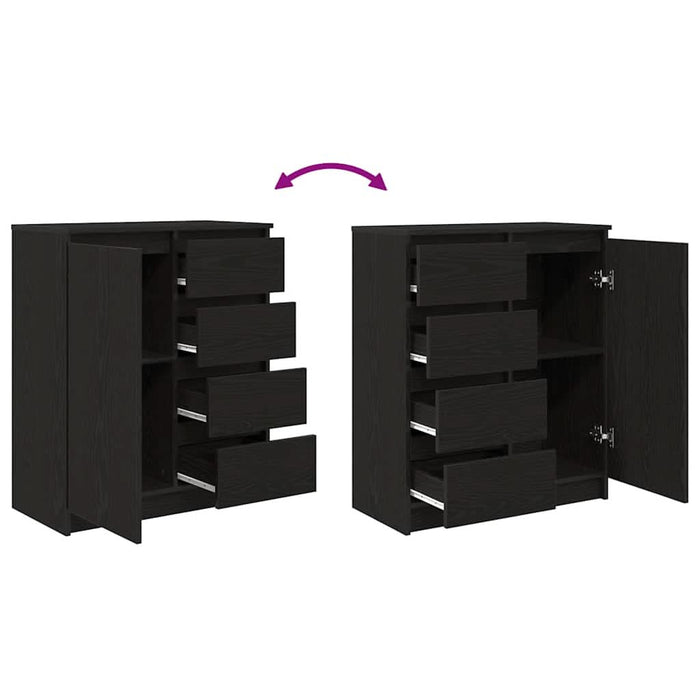 Bufetă cu sertare Stejar negru 71x35x84 cm Lemn prelucrat - WALTI WALTI