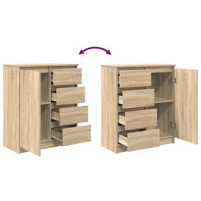 Bufetă cu sertare Stejar Sonoma 71x35x84 cm Lemn prelucrat - WALTI WALTI
