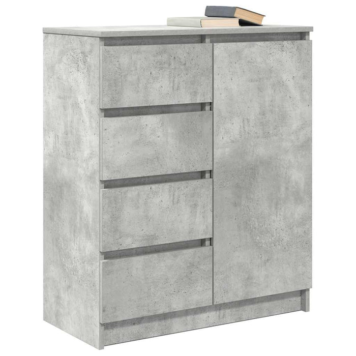 Bufetă cu sertare Gri beton 71x35x84 cm Lemn prelucrat - WALTI WALTI
