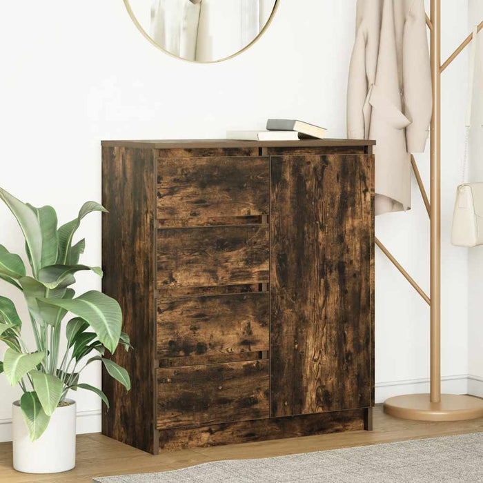 Bufetă cu sertare Stejar afumat 71x35x84 cm Lemn prelucrat - WALTI WALTI