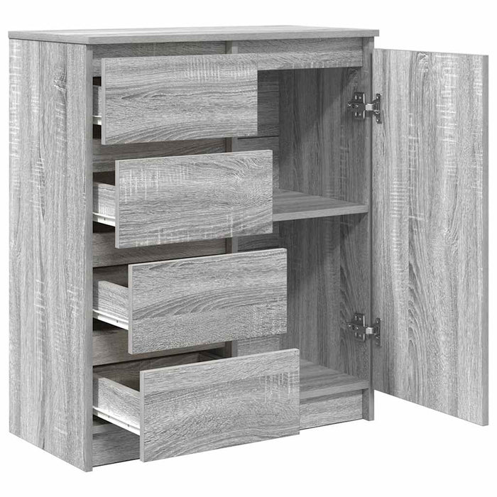 Bufetă cu sertare Gri Sonoma 71x35x84 cm Lemn prelucrat - WALTI WALTI
