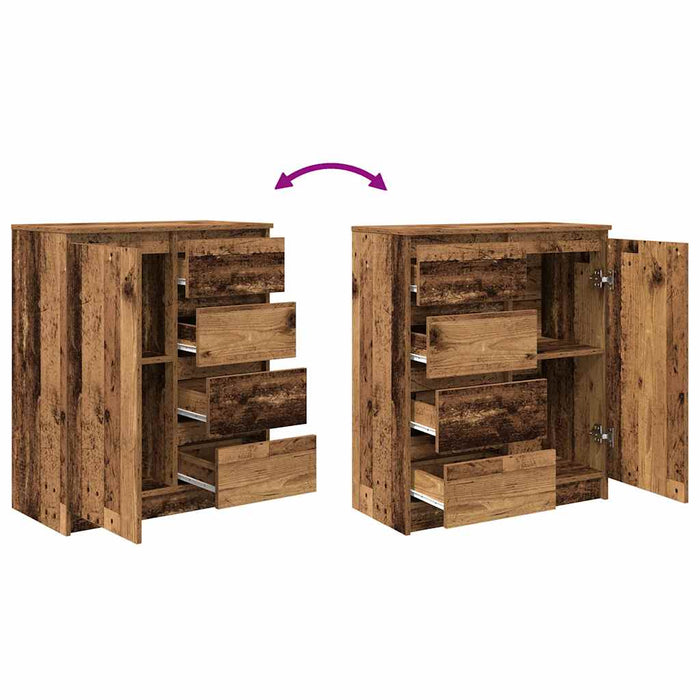 Bufetă cu sertare Lemn vechi 71x35x84 cm Lemn prelucrat - WALTI WALTI