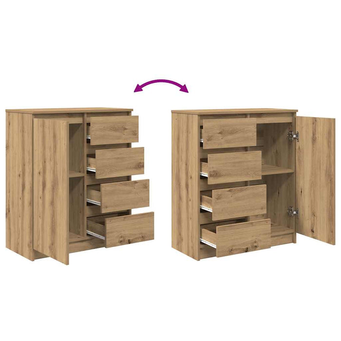 Bufetă cu sertare Stejar Artisan 71x35x84 cm Lemn prelucrat - WALTI WALTI
