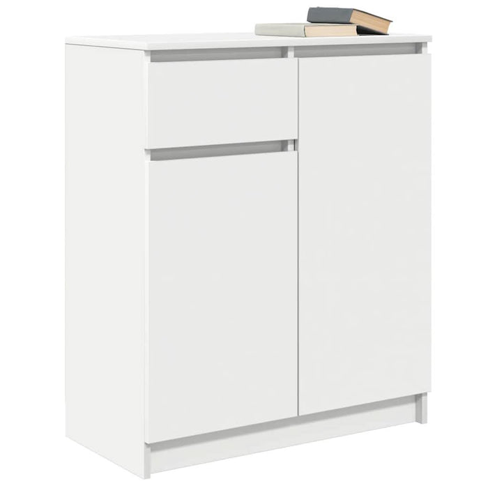 Bufetă cu sertar alb 71x35x84 cm din lemn prelucrat - WALTI WALTI