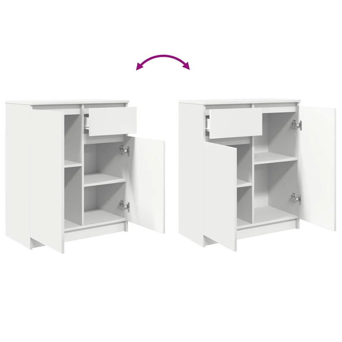 Bufetă cu sertar alb 71x35x84 cm din lemn prelucrat - WALTI WALTI