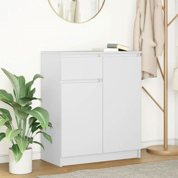 Bufetă cu sertar alb 71x35x84 cm din lemn prelucrat - WALTI WALTI